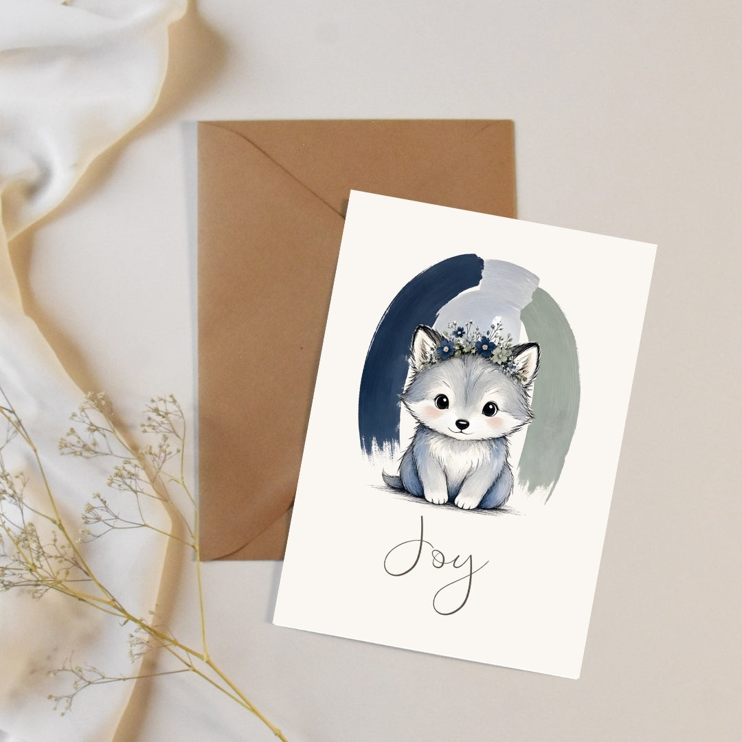 Affiche loup personnalisée – Animal totem, fichier numérique