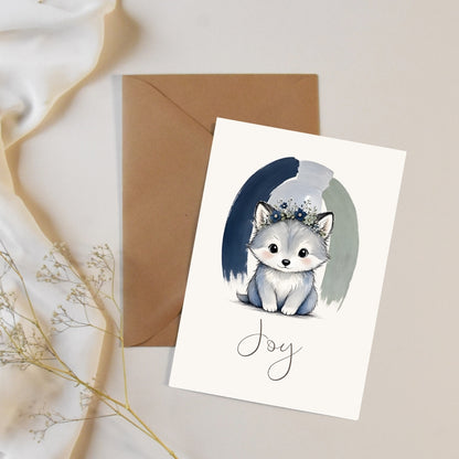 Affiche loup personnalisée – Animal totem, fichier numérique