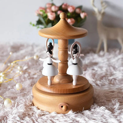 Boîte à musique en bois personnalisée - Les ballerines