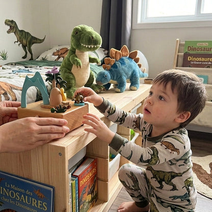 Boîte à musique en bois personnalisée - Au royaume des dinosaures