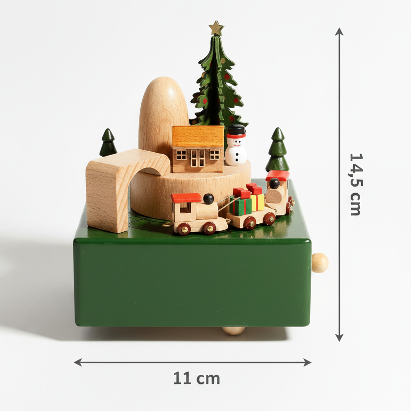 Boîte à musique en bois personnalisée - Mon premier Noël