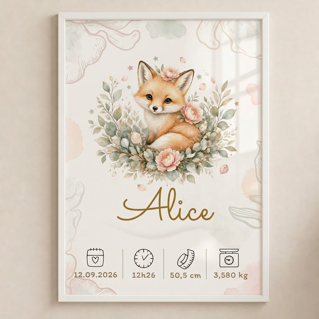 Cadre blanc Alice