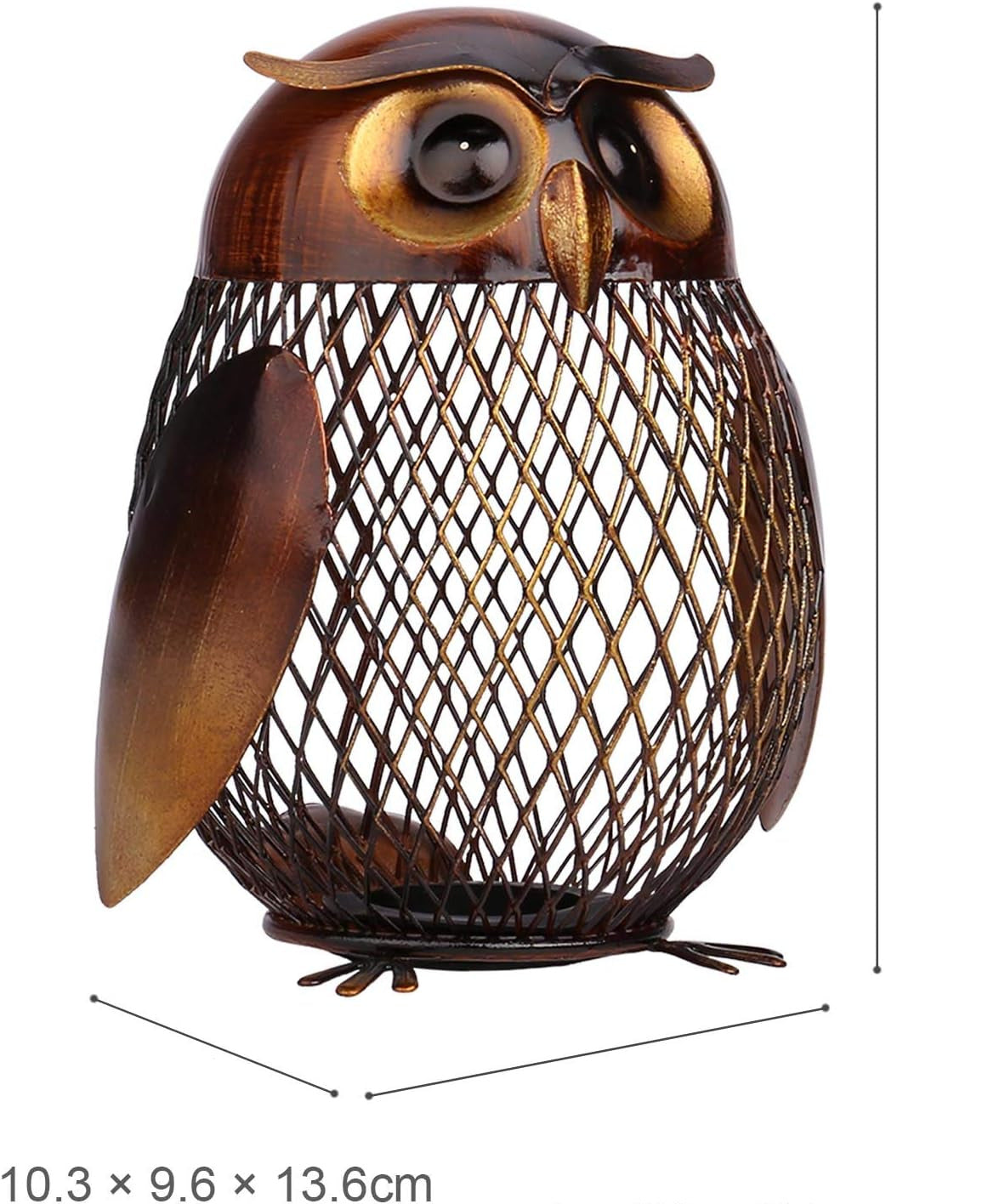 Tirelire Chouette en Métal Ajouré – Décoration & Rangement Monnaie