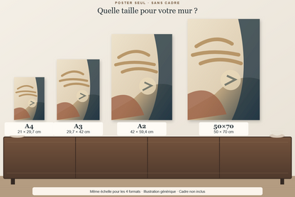 Affiche homme-rhinocéros – portrait hybride artistique sans cadre