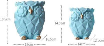 Statuette Chouette en Résine – Décoration Style Nordique