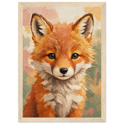 illustration renard - affiche encadrée - tableau mural - décoration enfant