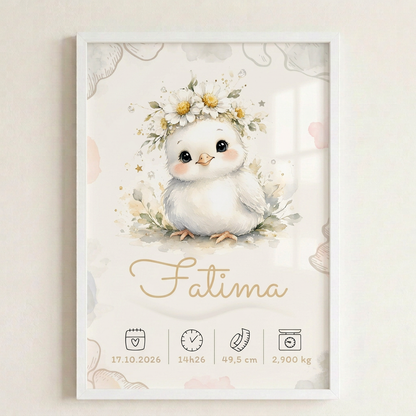 Fatima dans un cadre blanc mural