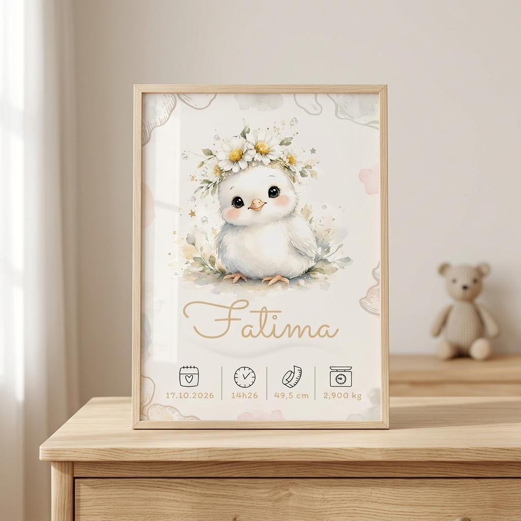 Fatima encadrée dans une chambre
