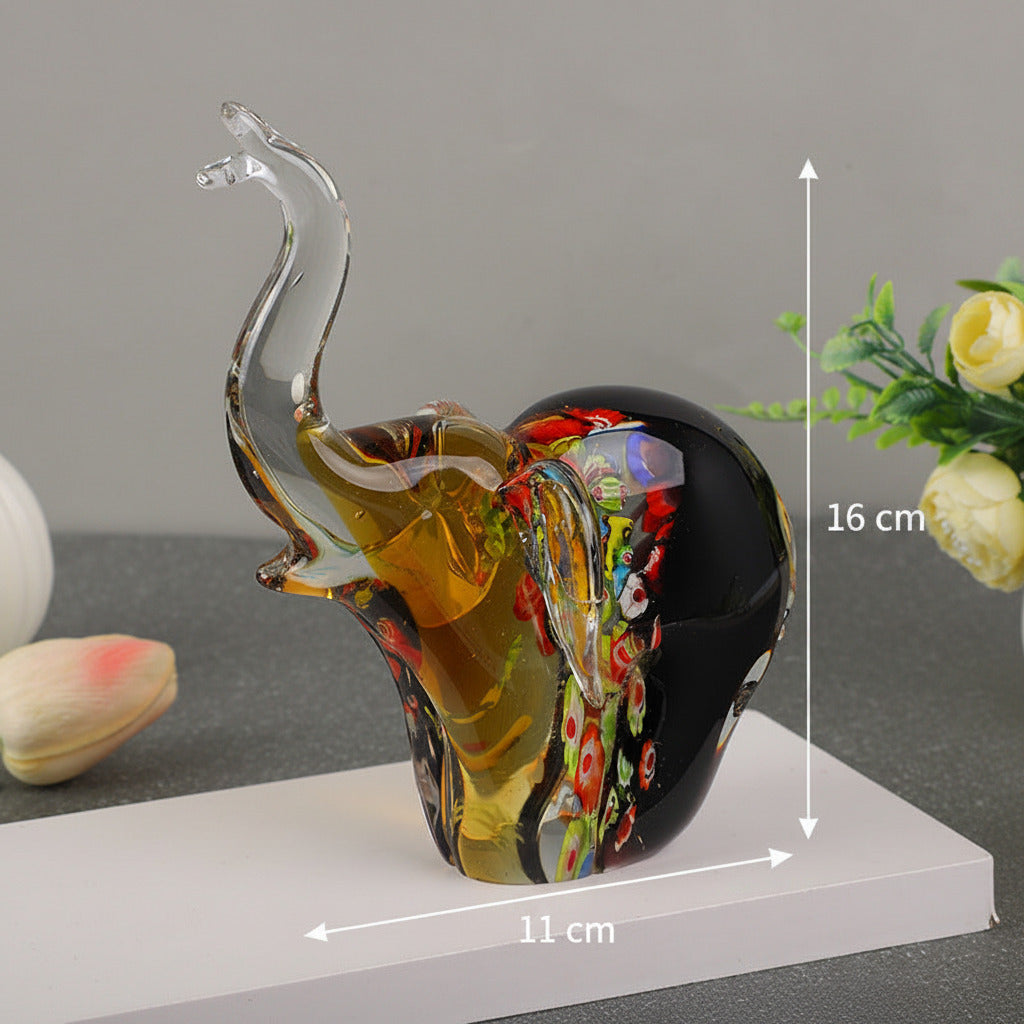 figurine en verre - éléphant - dimensions