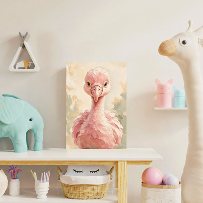 Poster bébé flamant rose – affiche sans cadre pour chambre d’enfant