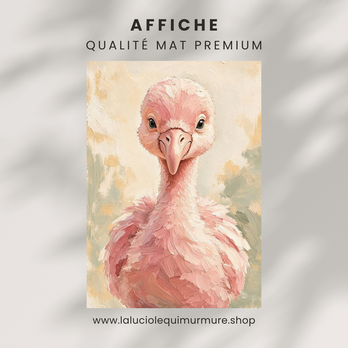 Poster bébé flamant rose – affiche sans cadre pour chambre d’enfant