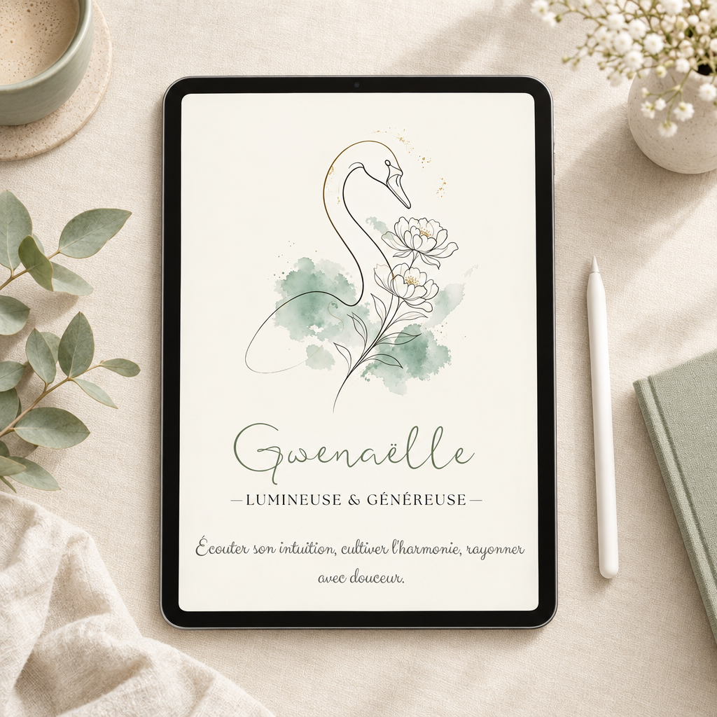 Affiche symbolique du prénom Gwenaëlle – Les trois versions