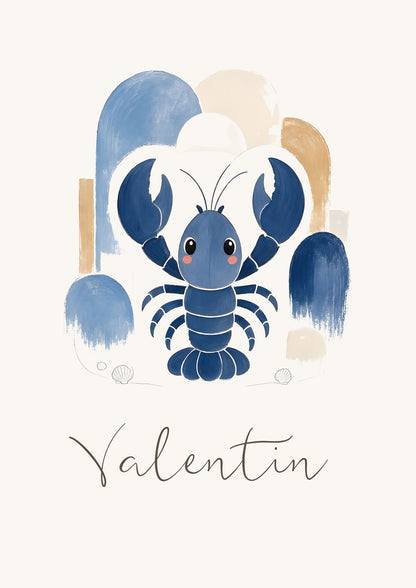 Affiche homard personnalisée – Animal totem