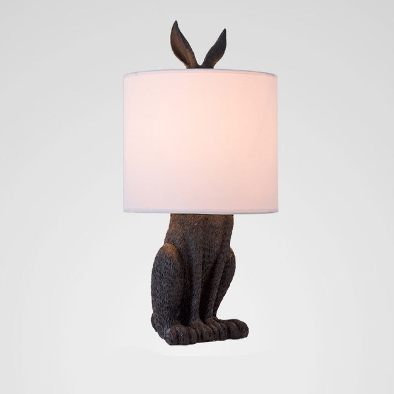 lampe lapin noir abat jour