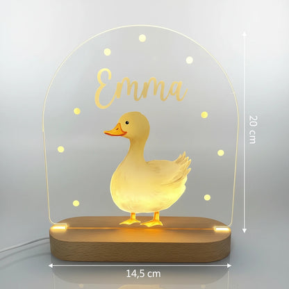 Veilleuse acrylique à personnaliser - Le canard