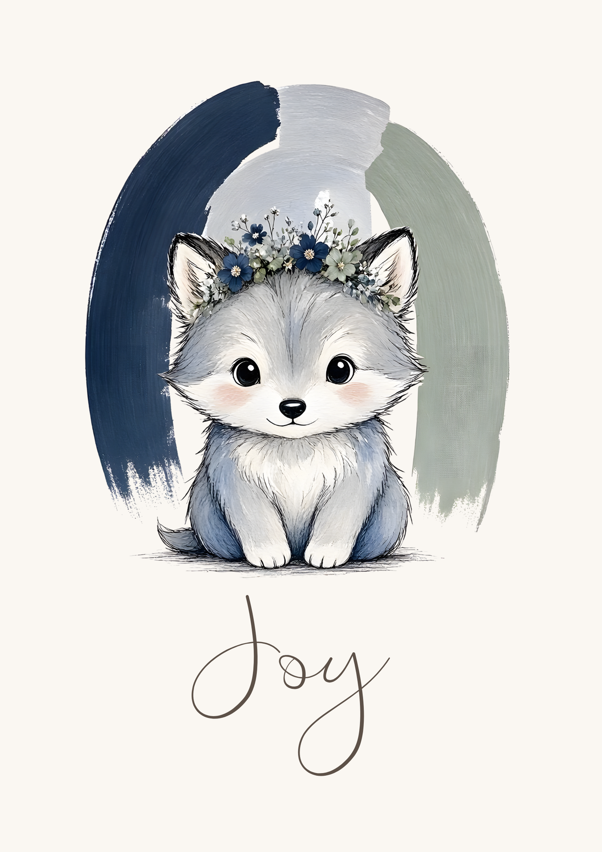 Affiche loup personnalisée – Animal totem