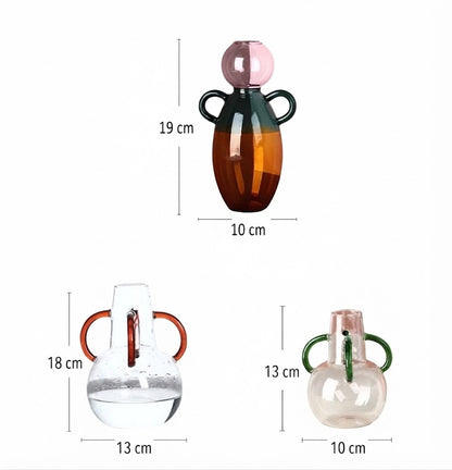 Vase en Verre Teinté – Décoration Créative & Light Luxury