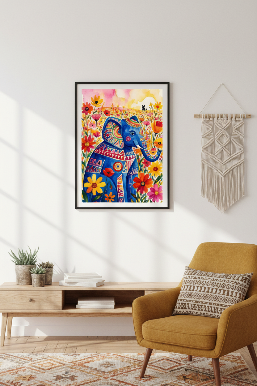 Mockup A2 affiche éléphant