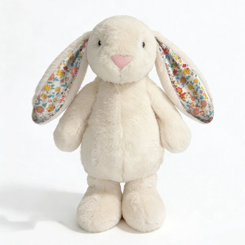peluche personnalisée modèle lapin - prénom brodé sur l'oreille - couleur beige