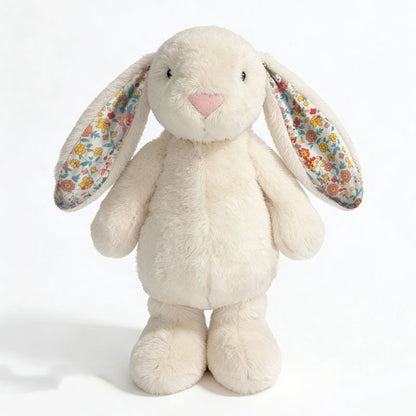 peluche personnalisée modèle lapin - prénom brodé sur l'oreille - couleur beige