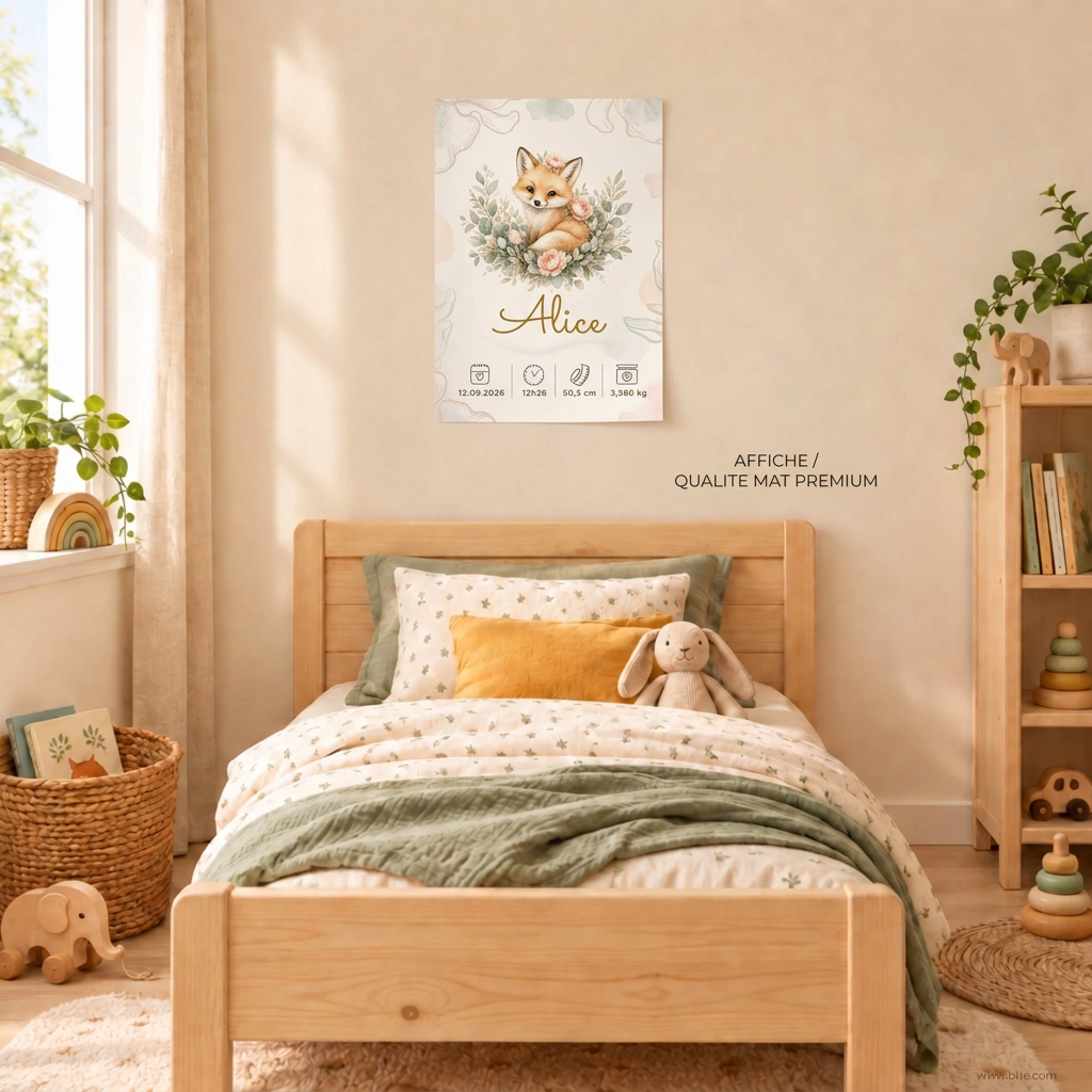 Poster Alice au-dessus du lit