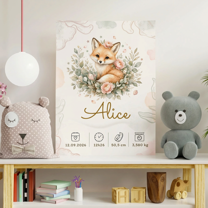 Poster Alice avec les peluches
