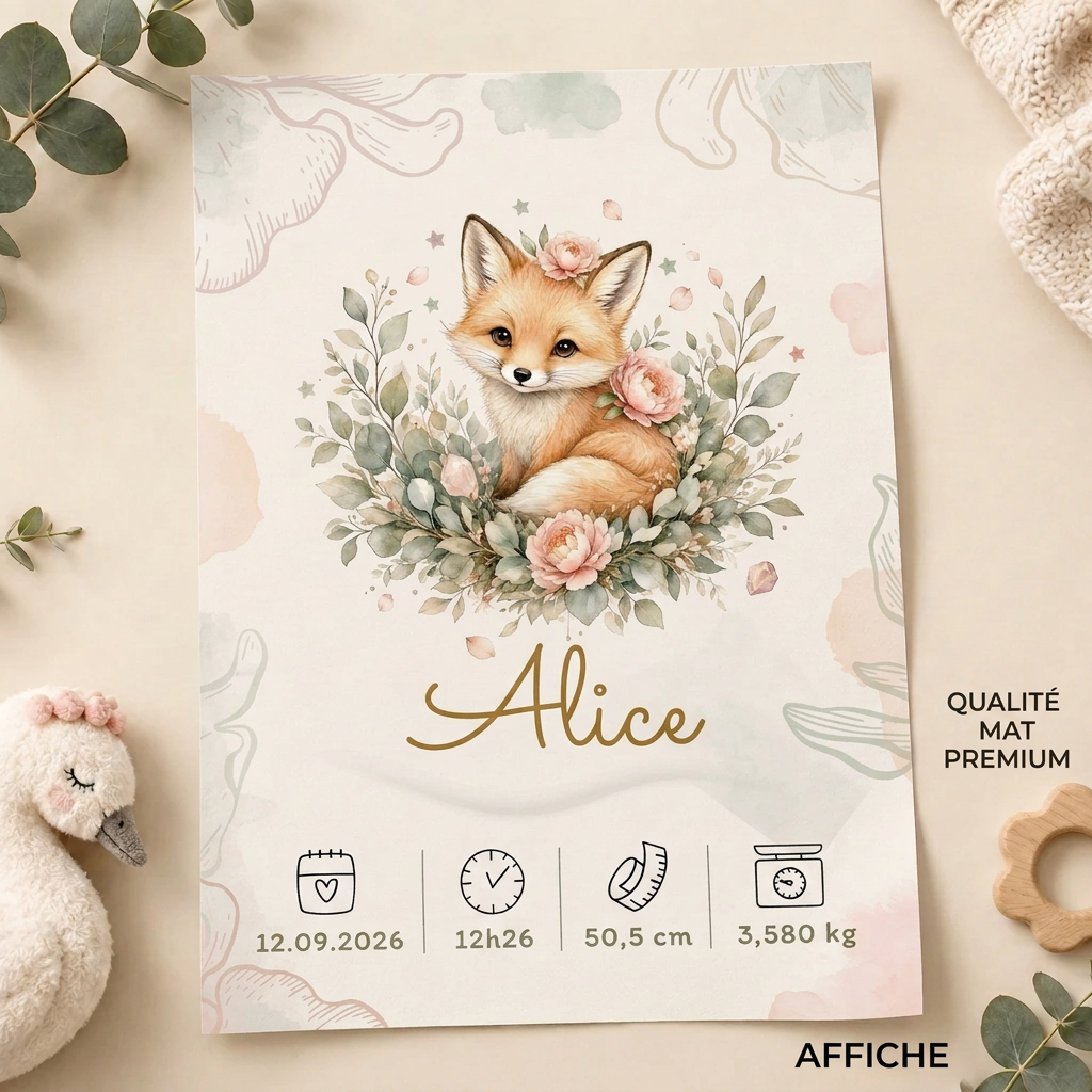 Poster Alice à plat