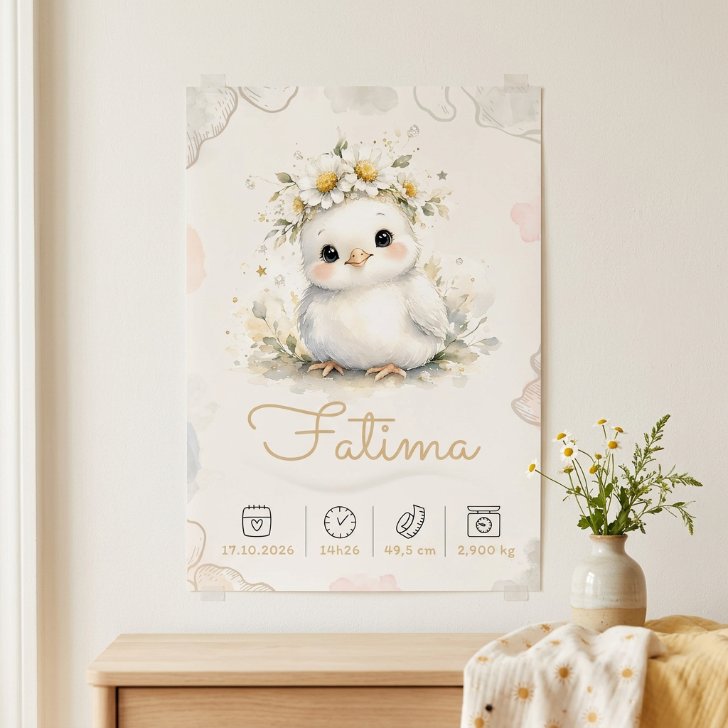 Poster Fatima sans cadre dans une chambre d’enfant