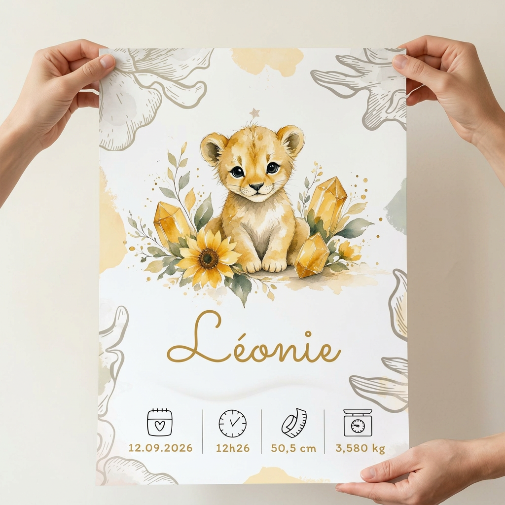 Poster Léonie tenu en main