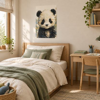 Poster panda dans une chambre d’enfant de 7 ans