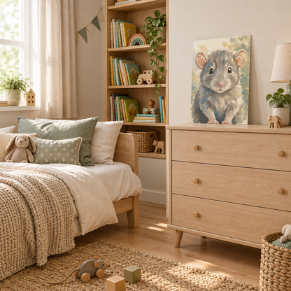 Poster petit rat dans une chambre d’enfant décorée