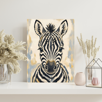 Poster bébé zèbre – affiche chambre d'enfant sans cadre