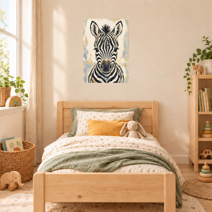 Poster bébé zèbre – affiche chambre d'enfant sans cadre
