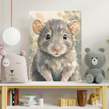 Poster bébé rat – affiche chambre d’enfant sans cadre