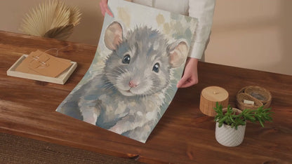 Poster bébé rat – affiche chambre d’enfant sans cadre