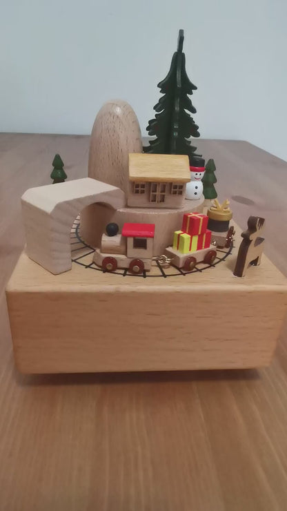 Boîte à musique en bois personnalisée - Mon premier Noël