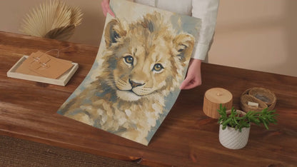 Poster bébé lion – affiche chambre d’enfant sans cadre