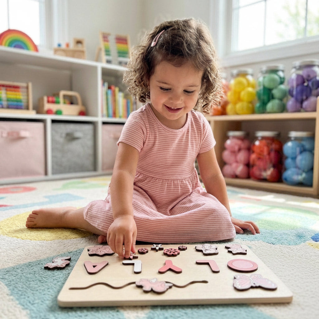 Puzzle Éveil Poétique - Univers Licorne - Prénom Personnalisé