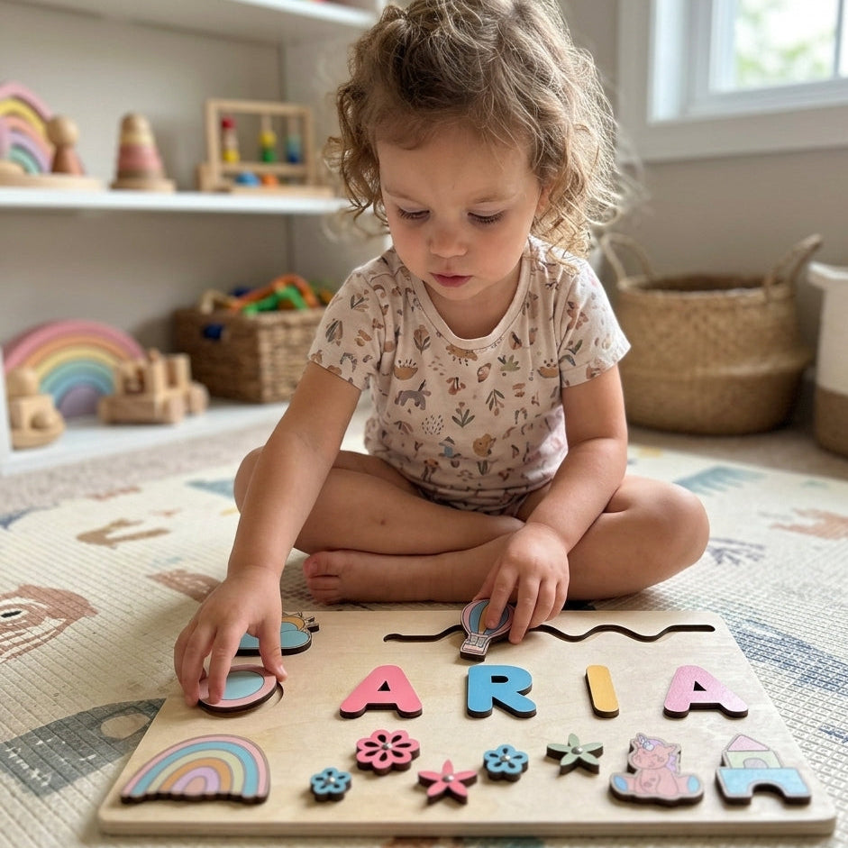 Puzzle Éveil Poétique - L'Éveil en Couleurs - Prénom Personnalisé