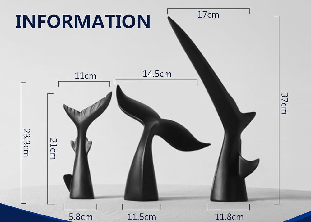 Sculpture Queue de Baleine en Résine – Art Abstrait Fait Main