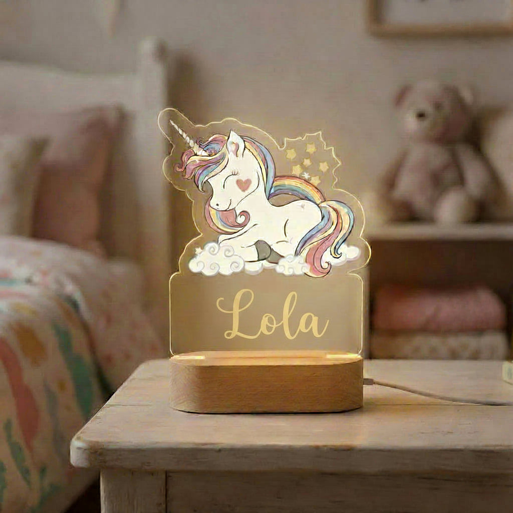 Veilleuse personnalisable - La licorne magique