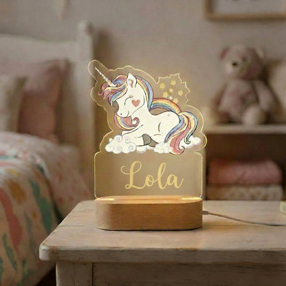 Veilleuse personnalisable - La licorne magique