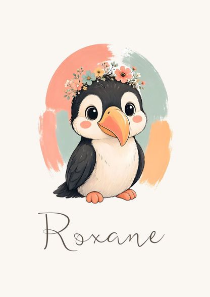 Affiche toucan personnalisée – Animal totem, fichier numérique