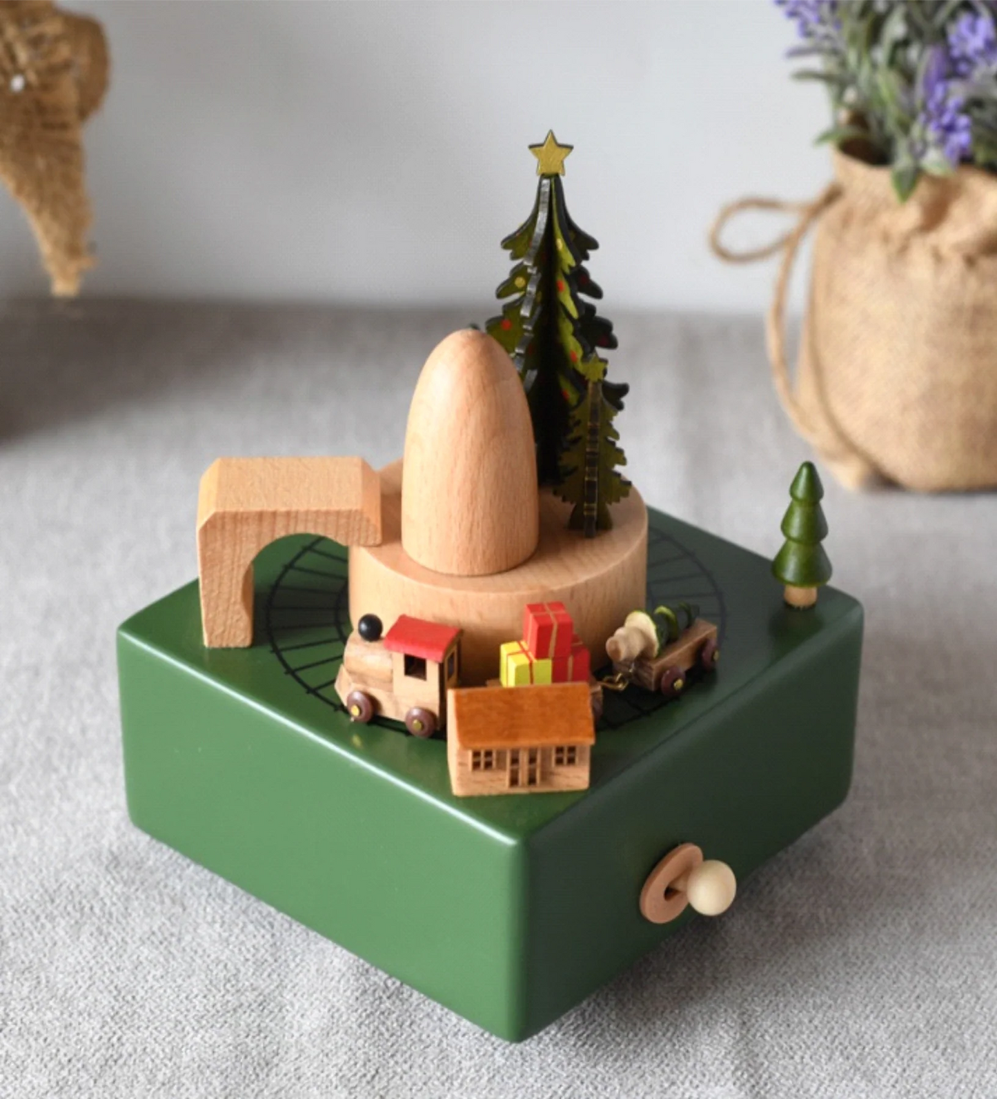 Boîte à musique en bois personnalisée - Mon premier Noël