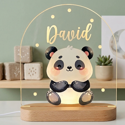 Veilleuse acrylique à personnaliser - Le panda