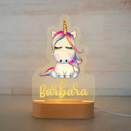 Veilleuse personnalisable - La Licorne des Songes Heureux
