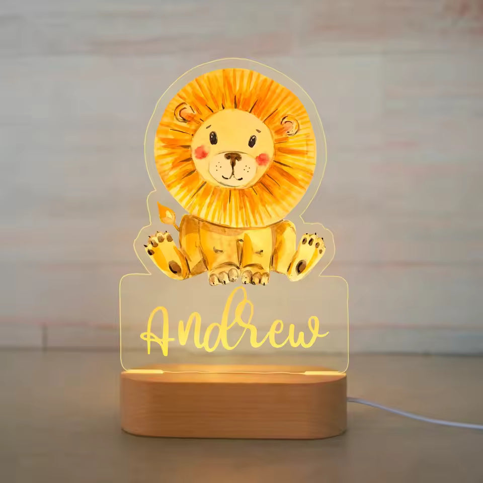 Veilleuse personnalisable - le lion au Cœur Tendre