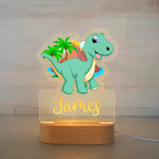 Veilleuse personnalisable - Dino, le petit explorateur
