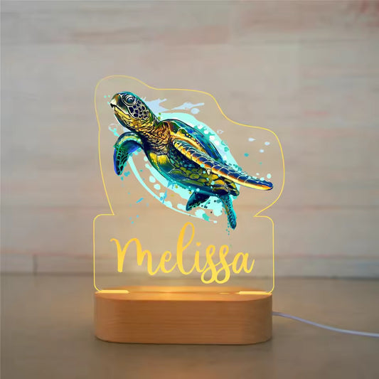 Veilleuse personnalisable - La tortue paisible