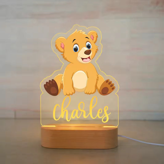 Veilleuse personnalisable - L'ours mignon